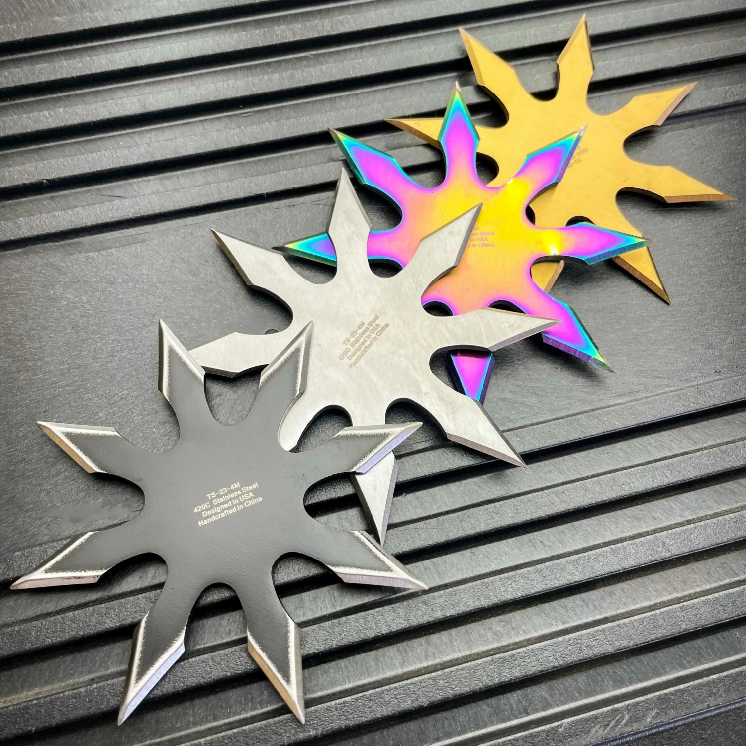 8 Point Black Silver Ying Yang Shuriken Throwing Ninja Star 4 8 Point Black Silver Ying Yang Shuriken Throwing Ninja Star - Image 3