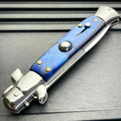 8.75" Italian Stiletto Switch Blade Pocket Knife Blue -WE KNIFE Sales IMG 8120 80923.1656561195.1280.1280