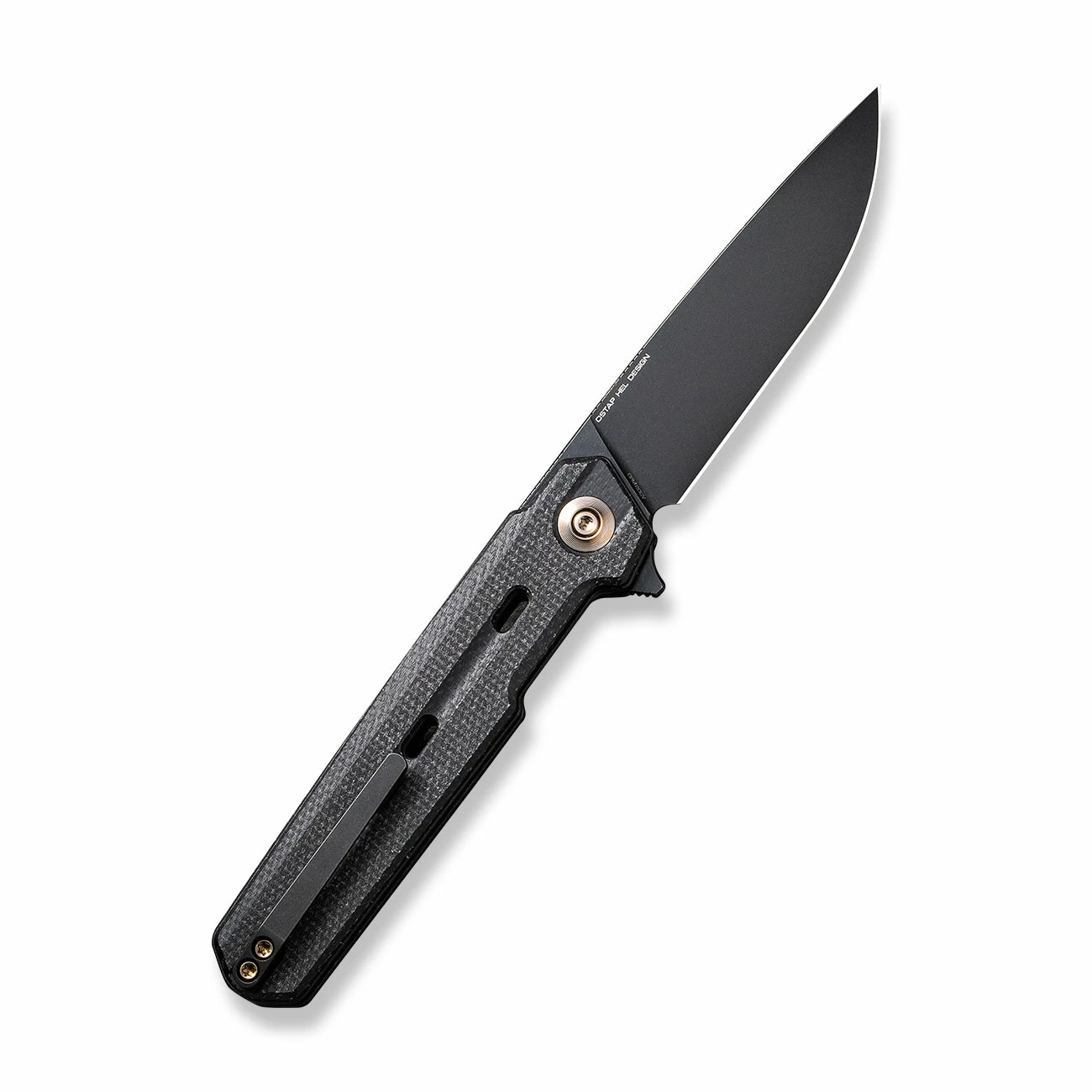 WEKNIFE Navo Flipper Knife Micarta & Titanium Handle (3.25" CPM 20CV Blade) WE22026-1 4 WEKNIFE Navo Flipper Knife Micarta & Titanium Handle (3.25" CPM 20CV Blade) WE22026-1 - Image 2