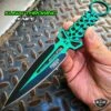 8" Green Skull Kunai Throwing Knife -WE KNIFE Sales blade addict 8 green skull kunai throwing knife 37054201102550