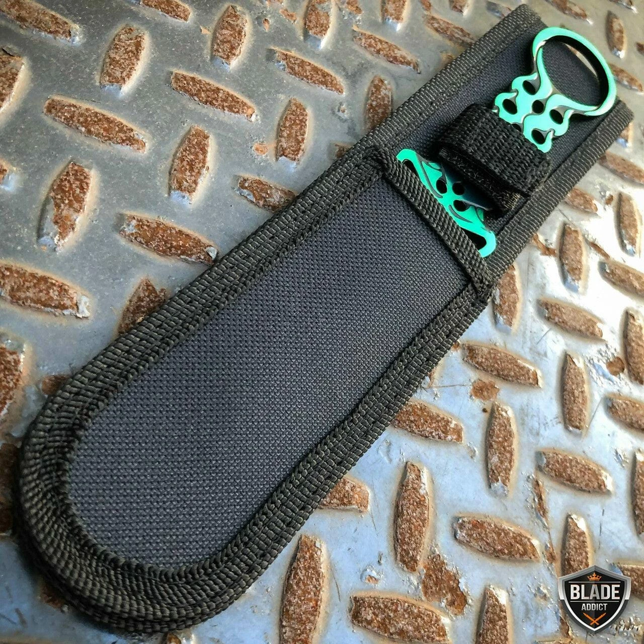 8" Green Skull Kunai Throwing Knife 6 8" Green Skull Kunai Throwing Knife - Image 4