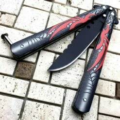 Spider Balisong Butterfly Knife -WE KNIFE Sales blade addict butterfly knife red spider balisong butterfly knife 15405792460888