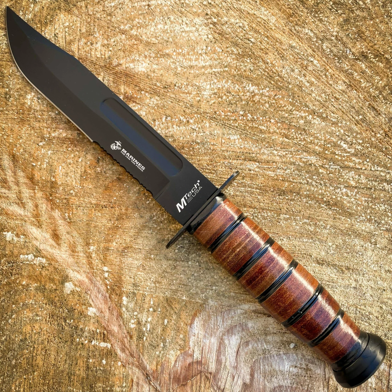 USMC MARINES TACTICAL BOWIE SURVIVAL HUNTING KNIFE MILITARY Combat Fixed Blade 4 USMC MARINES TACTICAL BOWIE SURVIVAL HUNTING KNIFE MILITARY Combat Fixed Blade - Image 2