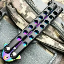 METAL High Quality Practice BUTTERFLY DULL BLADE FOLDING BALISONG TRAINER KNIFE -WE KNIFE Sales blade addict knives metal high quality practice butterfly dull blade folding balisong trainer knife 31059328958663