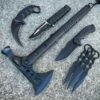 7PC Black Tactical Fixed Blade Tomahawk Axe Hatchet Karambit Pocket Knife Set -WE KNIFE Sales blade addict tactical set 7pc black tactical fixed blade tomahawk axe hatchet karambit pocket knife set 29031599276231