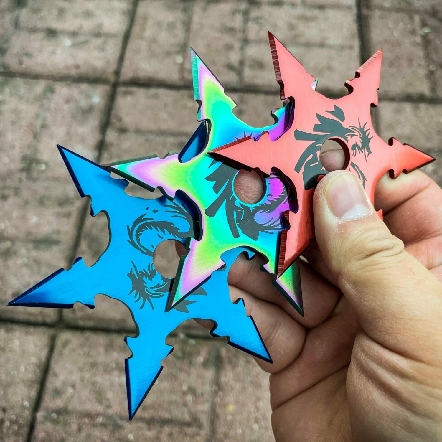 3 PC Set Ninja Throwing Stars Anime Shuriken Knife Blade Six-Sided 3 3 PC Set Ninja Throwing Stars Anime Shuriken Knife Blade Six-Sided