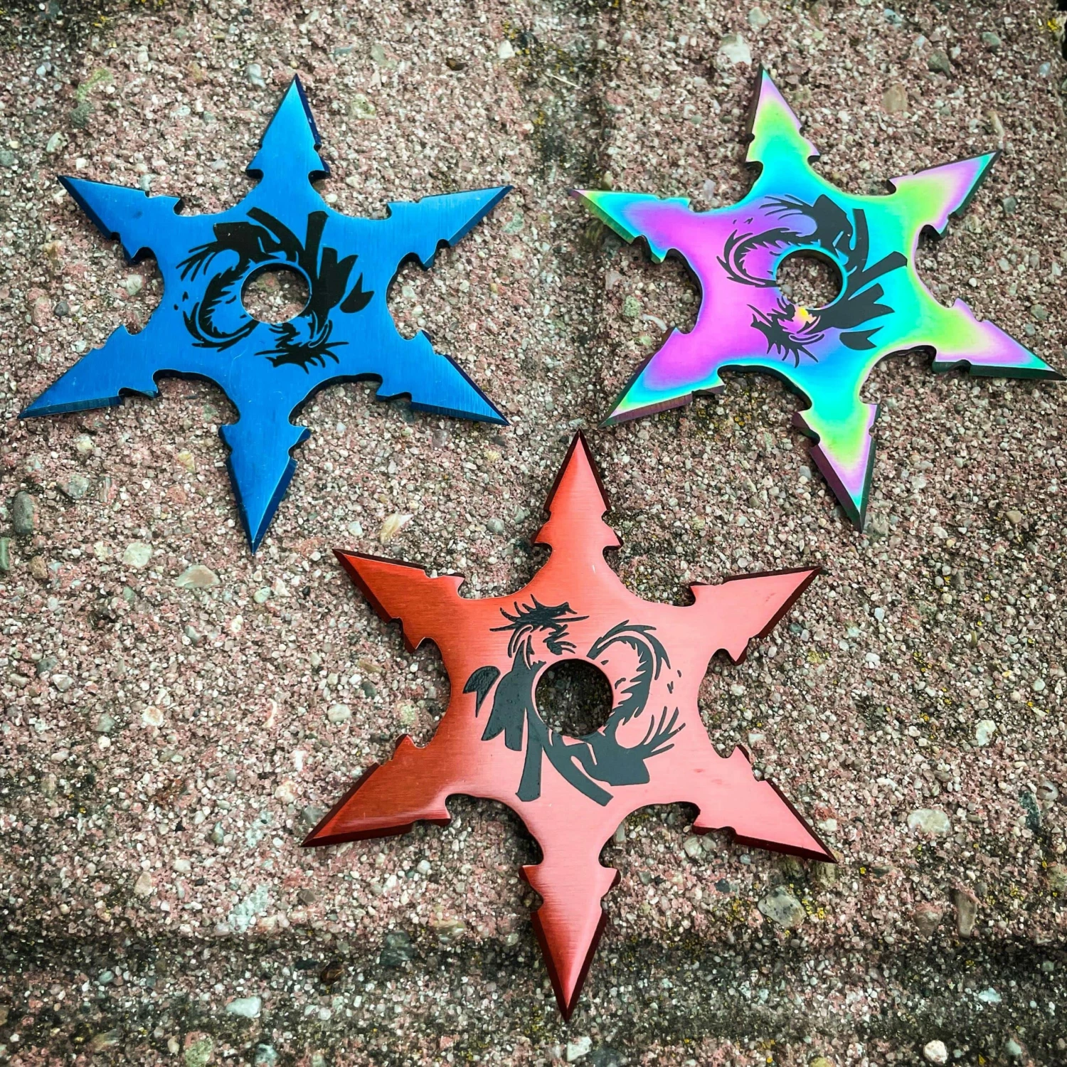 3 PC Set Ninja Throwing Stars Anime Shuriken Knife Blade Six-Sided 5 3 PC Set Ninja Throwing Stars Anime Shuriken Knife Blade Six-Sided - Image 3