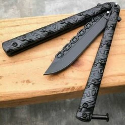 8.75" Fantasy Chain Tactical Balisong Butterfly Knife 25 8.75" Fantasy Chain Tactical Balisong Butterfly Knife -WE KNIFE Sales bladeaddictknives butterfly knife black 8 75 fantasy chain tactical balisong butterfly knife 15249597988952