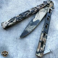 Striker Balisong Butterfly Knife -WE KNIFE Sales bladeaddictknives butterfly knife camo striker balisong butterfly knife 12786682036312