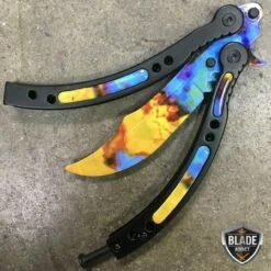 CSGO CASE HARDENED Balisong Practice Butterfly Knife Tactical Trainer -WE KNIFE Sales bladeaddictknives butterfly knife csgo case hardened balisong practice butterfly knife tactical trainer 1668130996251