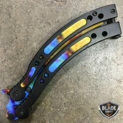CSGO CASE HARDENED Balisong Practice Butterfly Knife Tactical Trainer -WE KNIFE Sales bladeaddictknives butterfly knife csgo case hardened balisong practice butterfly knife tactical trainer 1668131127323