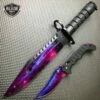 2PC CSGO Tactical Fixed Blade Hunting Blade Bayonet Bowie GALAXY + FLIP Knife -WE KNIFE Sales bladeaddictknives csgo 2pc csgo tactical fixed blade hunting blade bayonet bowie galaxy flip knife 1668431118363