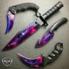 4 PC Black Galaxy Gut Hook Fixed Blade Bayonet FLIPPER Knife Karambit -WE KNIFE Sales bladeaddictknives csgo 4 pc black galaxy gut hook fixed blade bayonet flipper knife karambit 1668325572635