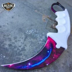4 PC White Galaxy Fixed Blade Hunting Knife Guthook Balisong Butterfly Bayonet Karambit Collection -WE KNIFE Sales bladeaddictknives csgo 4 pc white galaxy fixed blade hunting knife guthook balisong butterfly bayonet karambit collection 1668269375515