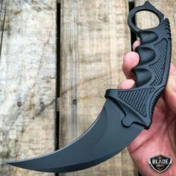 7.5" CSGO Karambit Combat Knife Fixed Blade Hawkbill Neck Doppler NEW -WE KNIFE Sales bladeaddictknives csgo black 7 5 csgo karambit combat knife fixed blade hawkbill neck doppler new 6662130532440