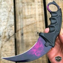 7.5" CSGO Karambit Combat Knife Fixed Blade Hawkbill Neck Doppler NEW -WE KNIFE Sales bladeaddictknives csgo doppler 7 5 csgo karambit combat knife fixed blade hawkbill neck doppler new 6662129713240