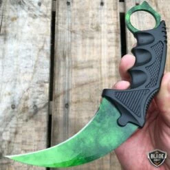 7.5" CSGO Karambit Combat Knife Fixed Blade Hawkbill Neck Doppler NEW -WE KNIFE Sales bladeaddictknives csgo green gamma 7 5 csgo karambit combat knife fixed blade hawkbill neck doppler new 6662129549400