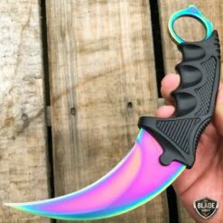 7.5" CSGO Karambit Combat Knife Fixed Blade Hawkbill Neck Doppler NEW -WE KNIFE Sales bladeaddictknives csgo rainbow fade 7 5 csgo karambit combat knife fixed blade hawkbill neck doppler new 6662130040920
