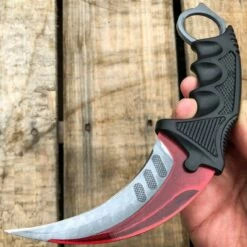 7.5" CSGO Karambit Combat Knife Fixed Blade Hawkbill Neck Doppler NEW -WE KNIFE Sales bladeaddictknives csgo red autotronic 7 5 csgo karambit combat knife fixed blade hawkbill neck doppler new 6662129844312