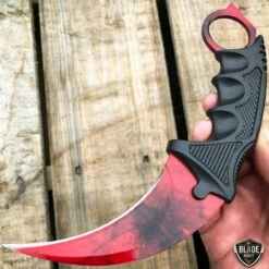 7.5" CSGO Karambit Combat Knife Fixed Blade Hawkbill Neck Doppler NEW -WE KNIFE Sales bladeaddictknives csgo red ruby 7 5 csgo karambit combat knife fixed blade hawkbill neck doppler new 6662129254488