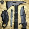 4PC Black Tactical Hunting Combat Set -WE KNIFE Sales bladeaddictknives tactical set 4pc black tactical hunting combat set 382748491803