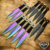 12 PCs 6" Ninja Hunting Rainbow Black Tactical Naruto Kunai Throwing Knife Set -WE KNIFE Sales bladeaddictknives throwing knives 12 pcs 6 ninja hunting rainbow black tactical naruto kunai throwing knife set 3906764701784