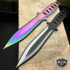 12 PCs 6" Ninja Hunting Rainbow Kunai Throwing Knives + Case -WE KNIFE Sales bladeaddictknives throwing knives 12 pcs 6 ninja hunting rainbow kunai throwing knives case 407698243611