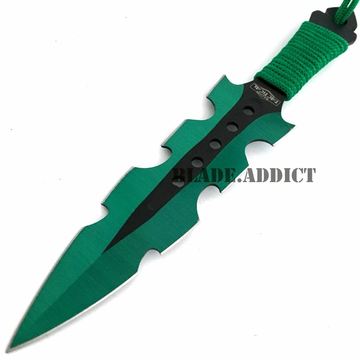 3PC Green Kunai Throwing Knives 4 3PC Green Kunai Throwing Knives - Image 2
