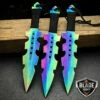 3PC Rainbow Fade Ninja Kunai Throwing Knives 2 3PC Rainbow Fade Ninja Kunai Throwing Knives -WE KNIFE Sales bladeaddictknives throwing knives 3pc rainbow fade ninja kunai throwing knives 323829825563