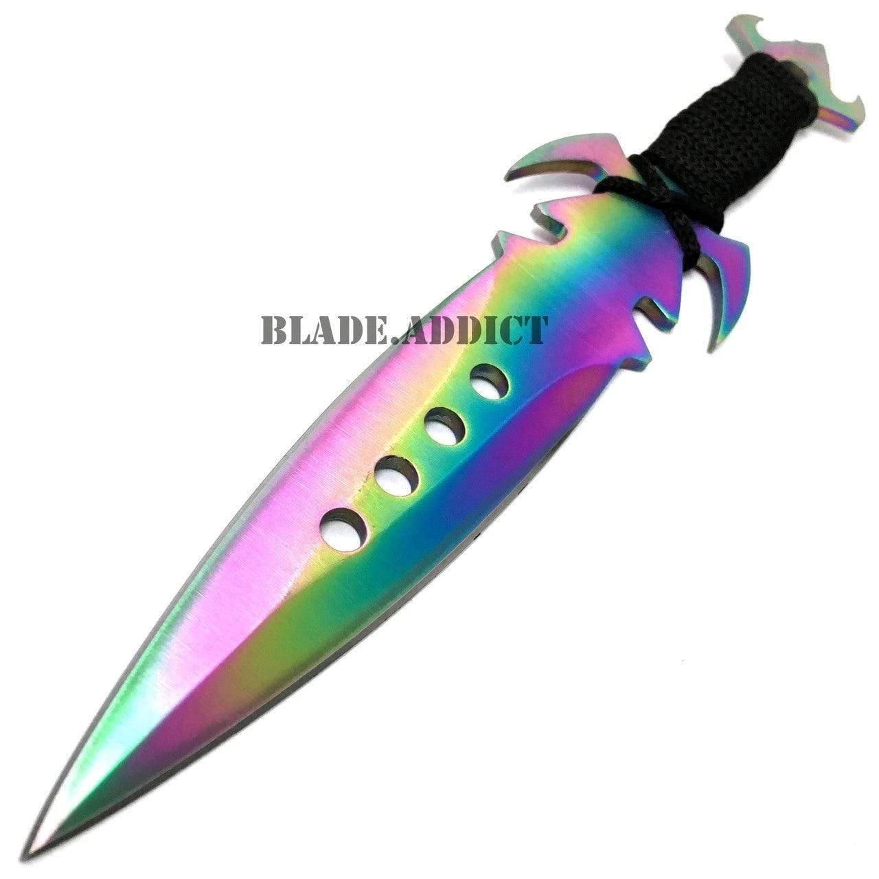 3Pc Real Kunai Throwing Knives W/Sheath Rainbow 4 3Pc Real Kunai Throwing Knives W/Sheath Rainbow - Image 2