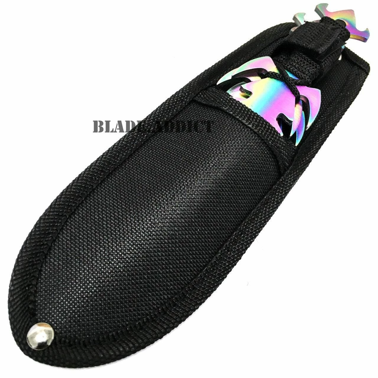 3Pc Real Kunai Throwing Knives W/Sheath Rainbow 5 3Pc Real Kunai Throwing Knives W/Sheath Rainbow - Image 3