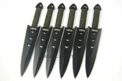 6PC Ninja Tactical Kunai Throwing Knife Set W/ Sheath -WE KNIFE Sales bladeaddictknives throwing knives 6pc ninja tactical kunai throwing knife set w sheath 22814114349255