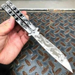 N/A Silver Dragon Striker Balisong Butterfly Knife