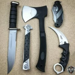 N/A 5PC SILVER BLACK TACTICAL HUNTING OUTDOOR SET