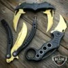N/A 3PC BAT GOLD KNIFE SET 2 N/A 3PC BAT GOLD KNIFE SET -WE KNIFE Sales n a tactical set 3pc batman gold knife set 13711935832152