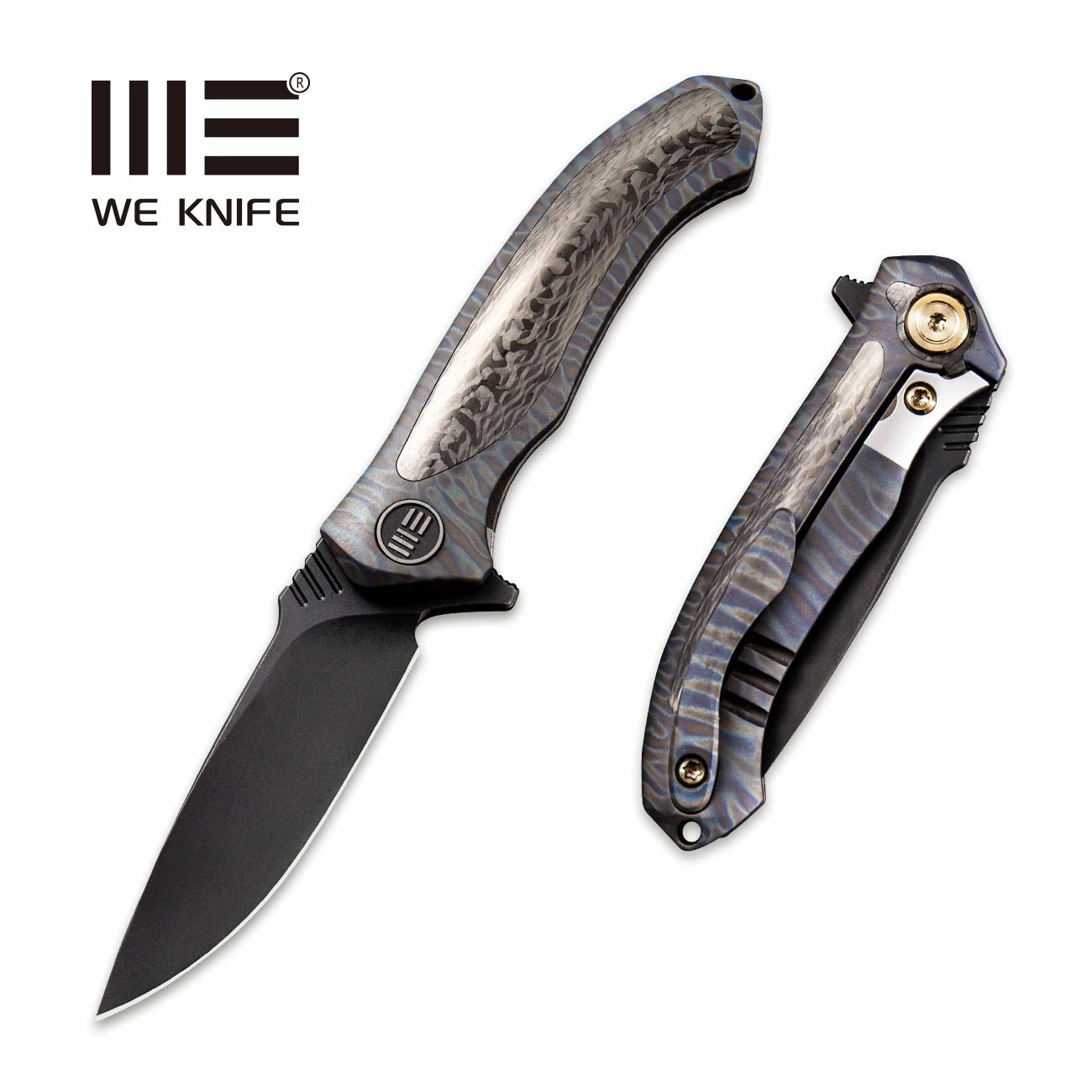 WEKNIFE Anodyne Flipper Knife Titanium Handle With Carbon Fiber Inlay (2.35" CPM S35VN Blade) 914B 3 WEKNIFE Anodyne Flipper Knife Titanium Handle With Carbon Fiber Inlay (2.35" CPM S35VN Blade) 914B