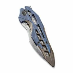 WEKNIFE Arrakis Flipper Knife Titanium Handle (3.45" Damasteel Balde) 906DS-1 -WE KNIFE Sales weknife arrakis flipper knife titanium handle 345 damasteel balde 906ds 1 172627