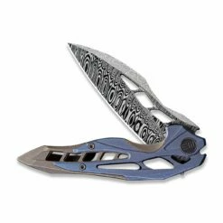 WEKNIFE Arrakis Flipper Knife Titanium Handle (3.45" Damasteel Balde) 906DS-1 -WE KNIFE Sales weknife arrakis flipper knife titanium handle 345 damasteel balde 906ds 1 813830