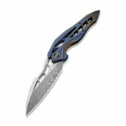 WEKNIFE Arrakis Flipper Knife Titanium Handle (3.45" Damasteel Balde) 906DS-1 -WE KNIFE Sales weknife arrakis flipper knife titanium handle 345 damasteel balde 906ds 1 852194