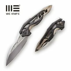 WEKNIFE Arrakis Flipper Knife Titanium Handle With Carbon Fiber Inlay (3.45" M390 Blade) 906CF-A