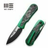 WEKNIFE Baloo Flipper Knife Green Painted Titanium Handle With Shredded Carbon Fiber Inlay (3.31" Black Stonewashed CPM 20CV Blade, Satin Flat) WE21033-6 -WE KNIFE Sales weknife baloo flipper knife green painted titanium handle with shredded carbon fiber inlay 331 black stonewashed cpm 20cv blade satin flat we21033 6 675496