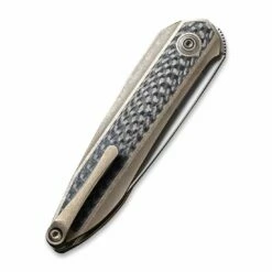 WEKNIFE Black Void Opus Front Flipper Knife Titanium Handle With Carbon Fiber Inlay (2.84" CPM 20CV Blade) 2010A -WE KNIFE Sales weknife black void opus front flipper knife titanium handle with carbon fiber inlay 284 cpm 20cv blade 2010a 999830