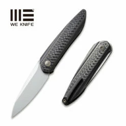 WEKNIFE Black Void Opus Front Flipper Knife Titanium Handle With Carbon Fiber Inlay (2.84" CPM 20CV Blade) 2010B