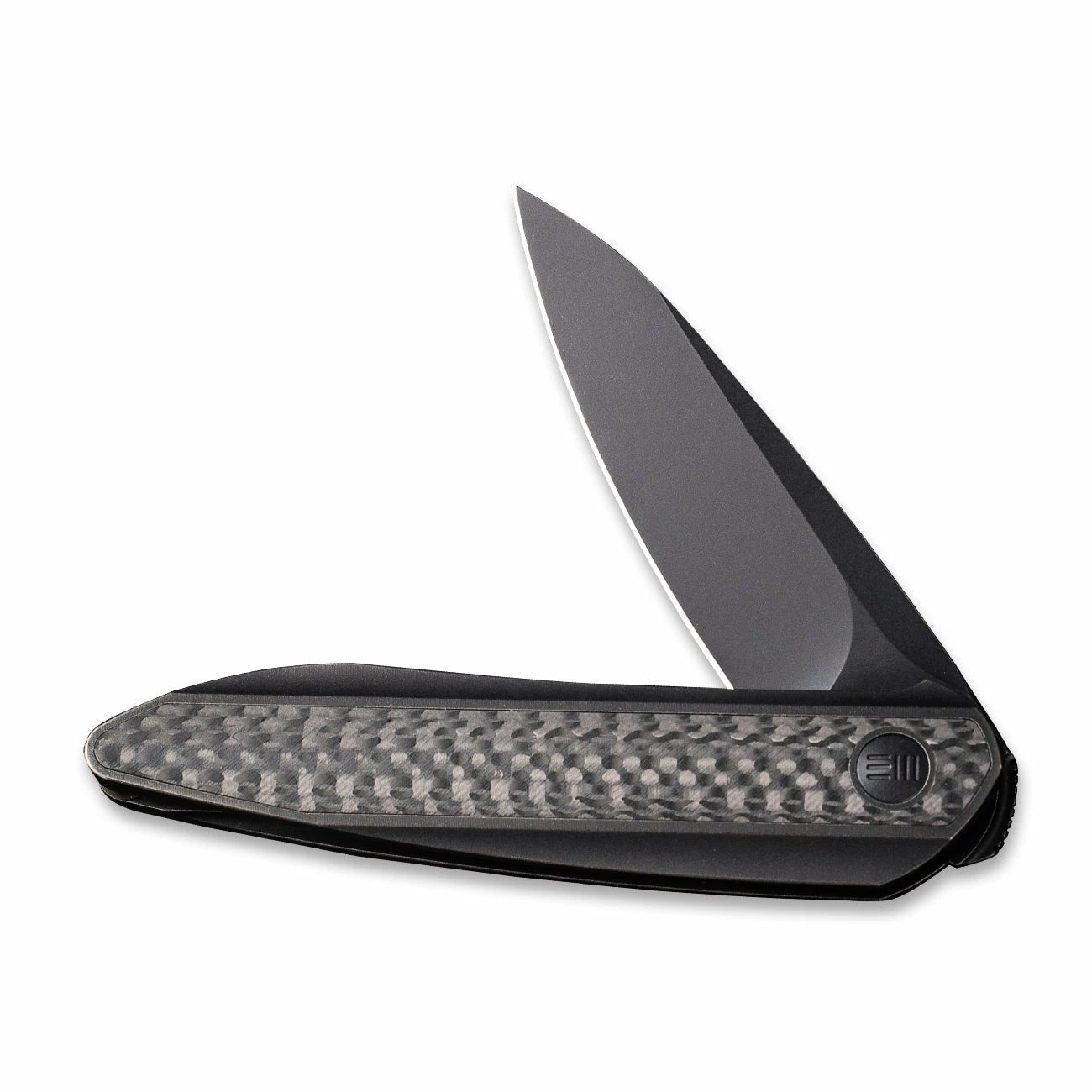 WEKNIFE Black Void Opus Front Flipper Knife Titanium Handle With Carbon Fiber Inlay (2.84" CPM 20CV Blade) 2010V-1 6 WEKNIFE Black Void Opus Front Flipper Knife Titanium Handle With Carbon Fiber Inlay (2.84" CPM 20CV Blade) 2010V-1 - Image 4