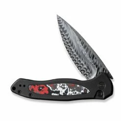 WEKNIFE Button Lock Kitefin Flipper Knife Black Titanium Handle With Nebula Fat Carbon Fiber Inlay (3.22" Fafnir Damasteel Blade) WE19002N-DS1 -WE KNIFE Sales weknife button lock kitefin flipper knife black titanium handle with nebula fat carbon fiber inlay 322 fafnir damasteel blade we19002n ds1 535487