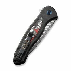 WEKNIFE Button Lock Kitefin Flipper Knife Black Titanium Handle With Nebula Fat Carbon Fiber Inlay (3.22" Fafnir Damasteel Blade) WE19002N-DS1 -WE KNIFE Sales weknife button lock kitefin flipper knife black titanium handle with nebula fat carbon fiber inlay 322 fafnir damasteel blade we19002n ds1 849544