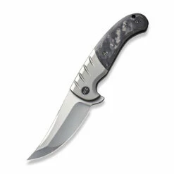 WEKNIFE Curvaceous Flipper Knife Titanium Handle With Carbon Fiber Inlay (3.70" CPM 20CV Blade) WE20012-1 -WE KNIFE Sales weknife curvaceous flipper knife titanium handle with carbon fiber inlay 370 cpm 20cv blade we20012 1 889622