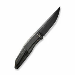 New Release -WE KNIFE Sales weknife cybernetic top flipper knife black stonewashed with etching pattern titanium handle 391 black stonewashed with etching pattern cpm 20cv blade we22033 4 590411