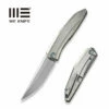 WEKNIFE Cybernetic Top Flipper Knife Titanium Handle (3.91" CPM 20CV Blade) WE22033-2 -WE KNIFE Sales weknife cybernetic top flipper knife polished bead blasted titanium handle 391 polished bead blasted cpm 20cv blade we22033 2 288158