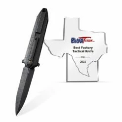 WEKNIFE Diatomic Flipper Knife Titanium Handle (3.78" CPM 20CV Blade) WE22032-4 -WE KNIFE Sales weknife diatomic flipper knife etching pattern black stonewashed titanium handle endcap 378 etching pattern black stonewashed cpm 20cv blade we22032 4 712732